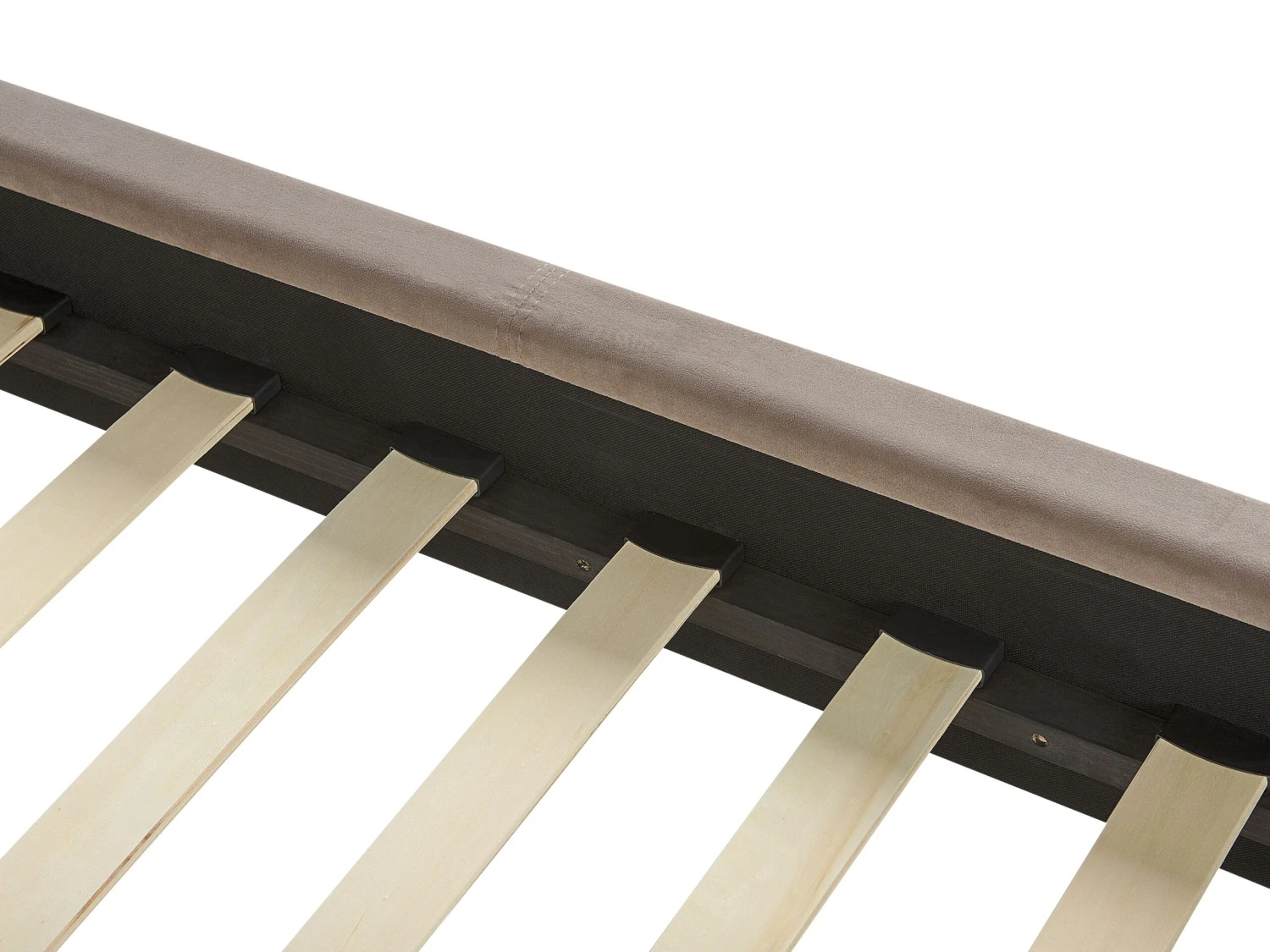 Bed Fluweel Taupe In Diverse Formaten VILLETTE - Afbeelding 7