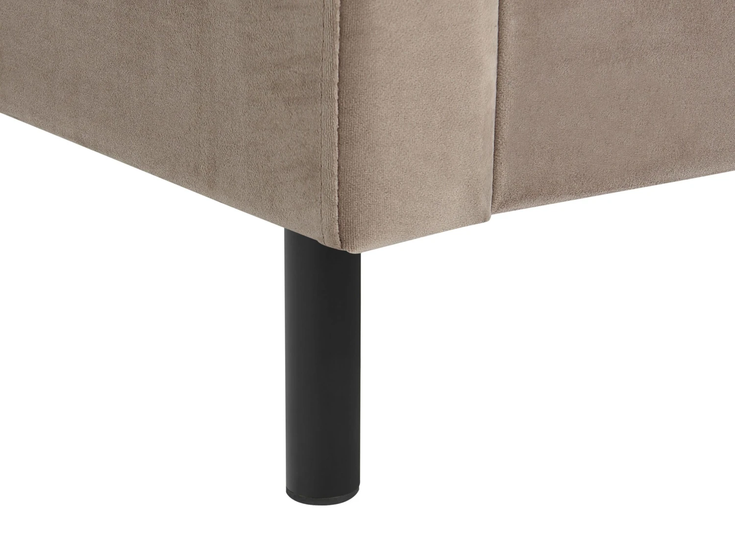 Bed Fluweel Taupe In Diverse Formaten VILLETTE - Afbeelding 8