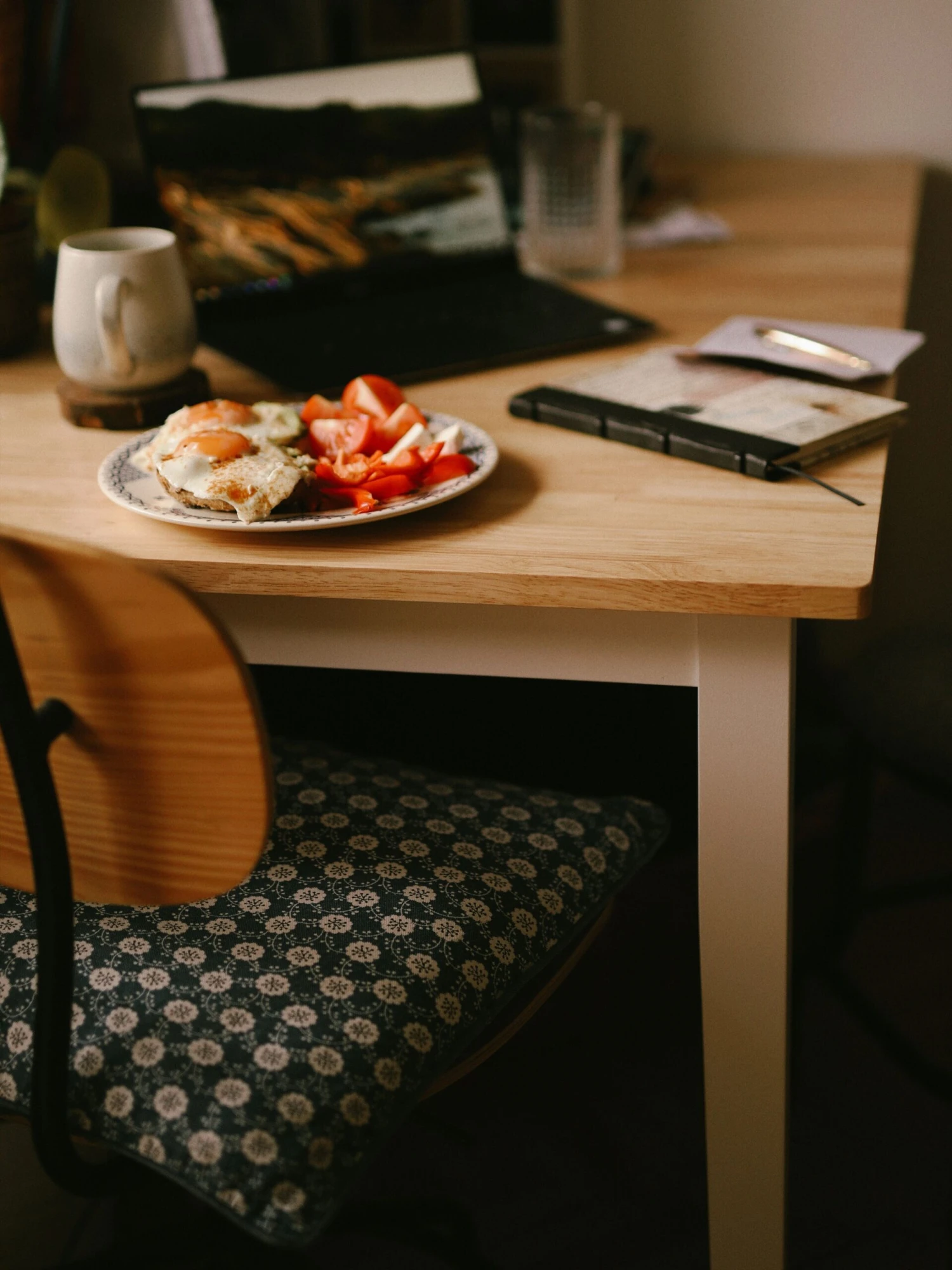 Eettafel Rubberboomhout Wit/bruin 120 X 75 Cm HOUSTON - Afbeelding 6