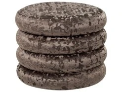 Poef Fluweel Bruin β 45 Cm BREWTON