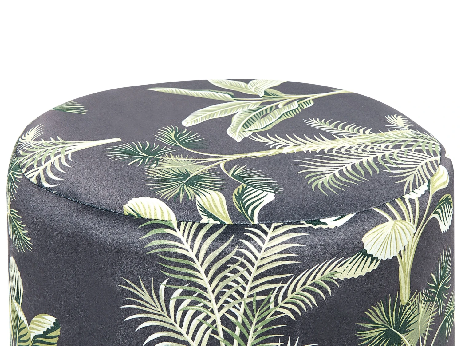 Poef Fluweel Zwart/groen ø 38 Cm WRILEY - Afbeelding 3