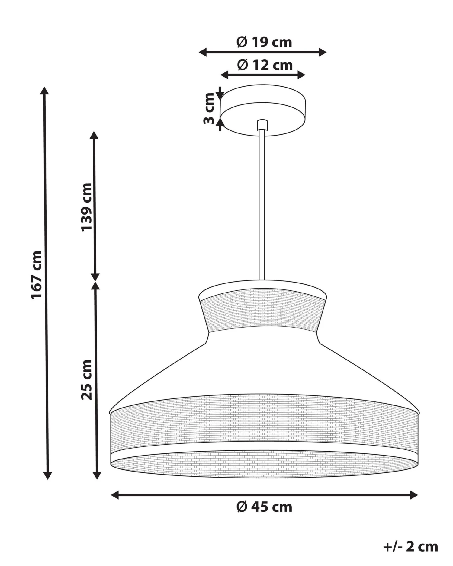 Hanglamp Fuchsia/naturel BATALI - Afbeelding 7