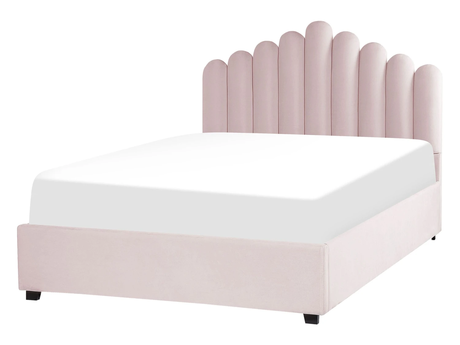 Velvet Ottomaan Bed Roze VINCENNES Verschillende Maten - Afbeelding 3