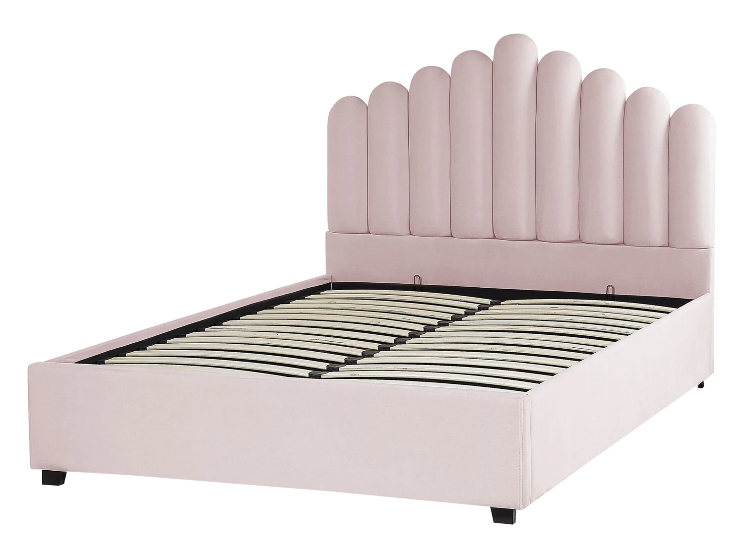 Velvet Ottomaan Bed Roze VINCENNES Verschillende Maten - Afbeelding 6