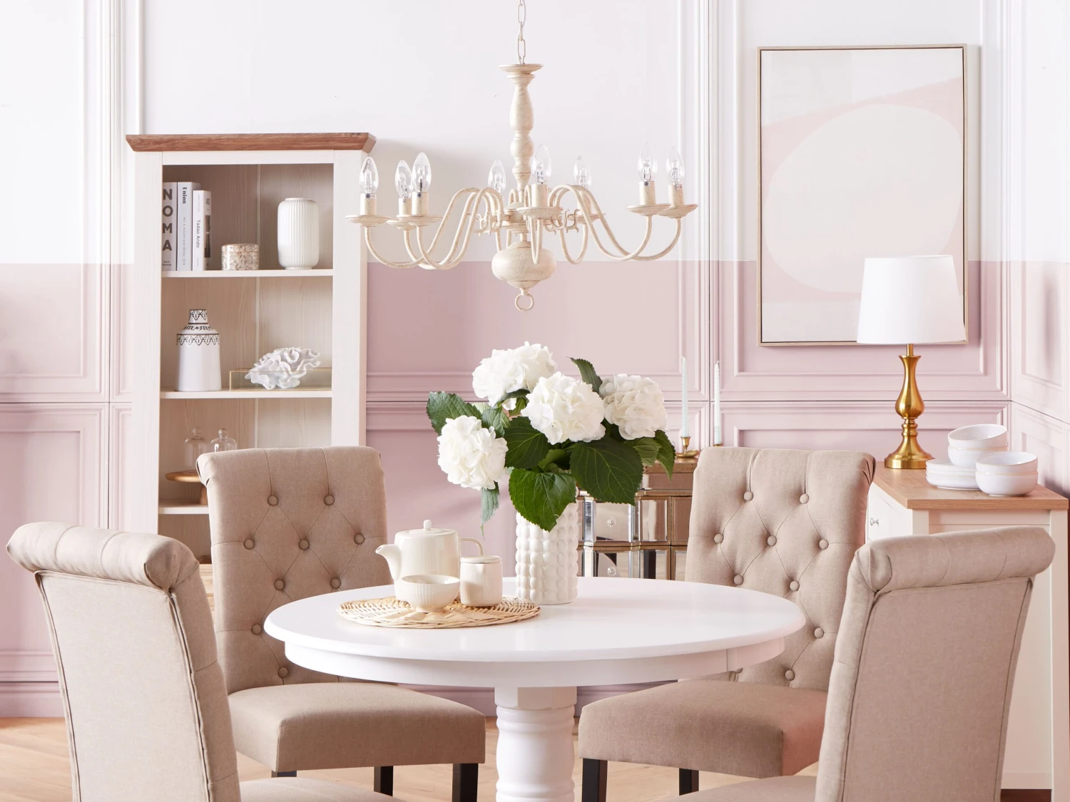 Kroonluchter Gebroken Wit BRITHON - Afbeelding 4