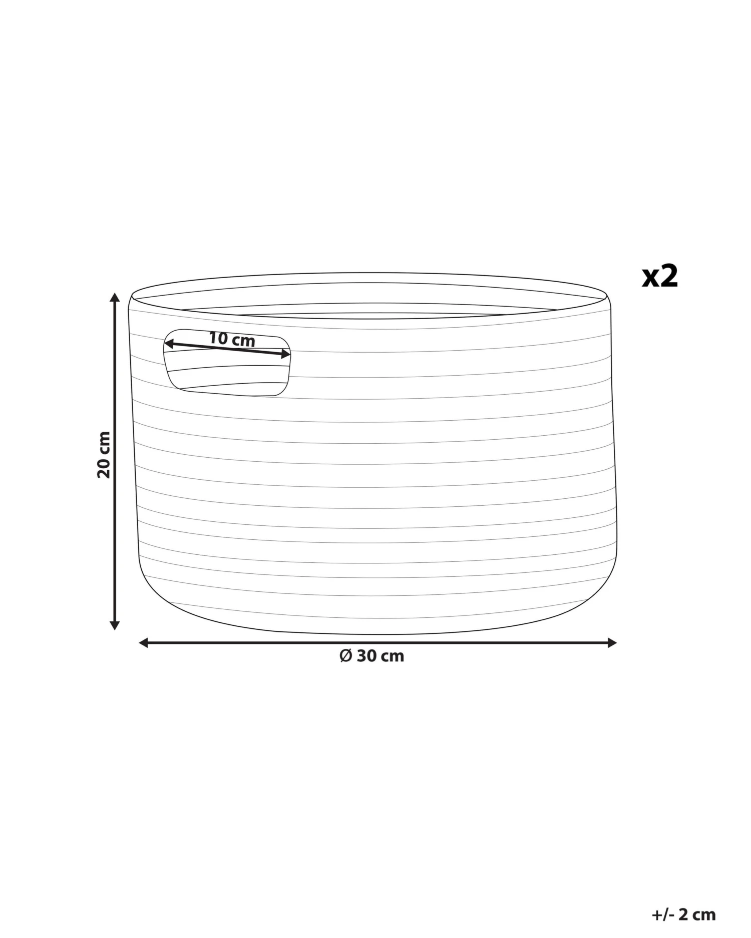 Mand Set Van 2 Katoen Beige CHINIOT - Afbeelding 7
