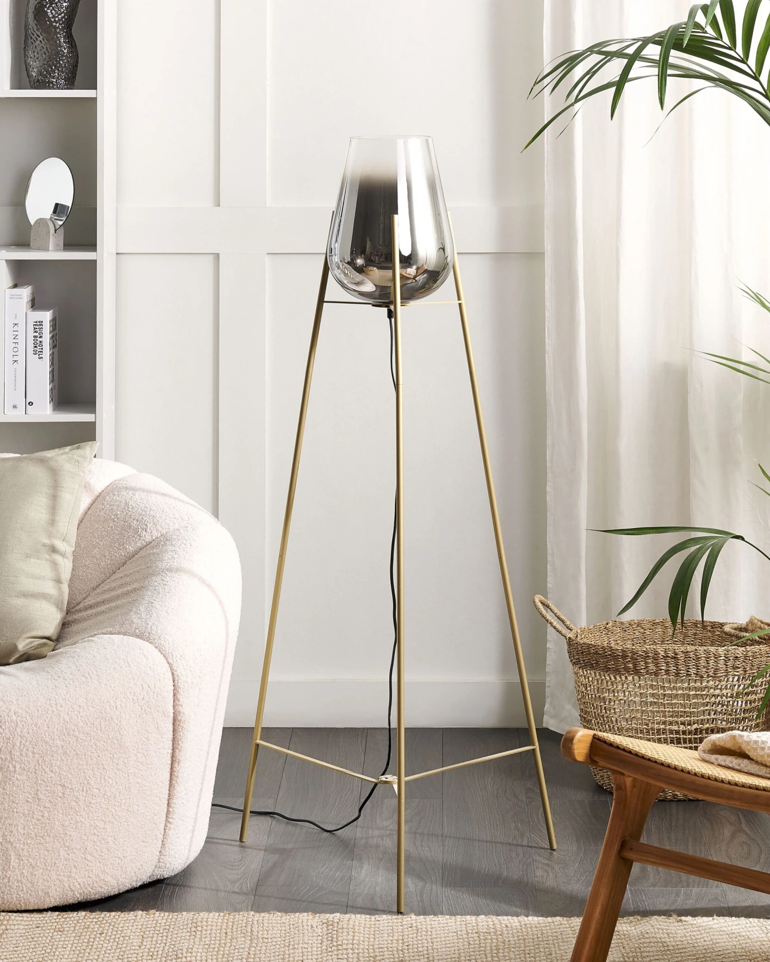 Staande Lamp Metaal Goud MENA - Afbeelding 3