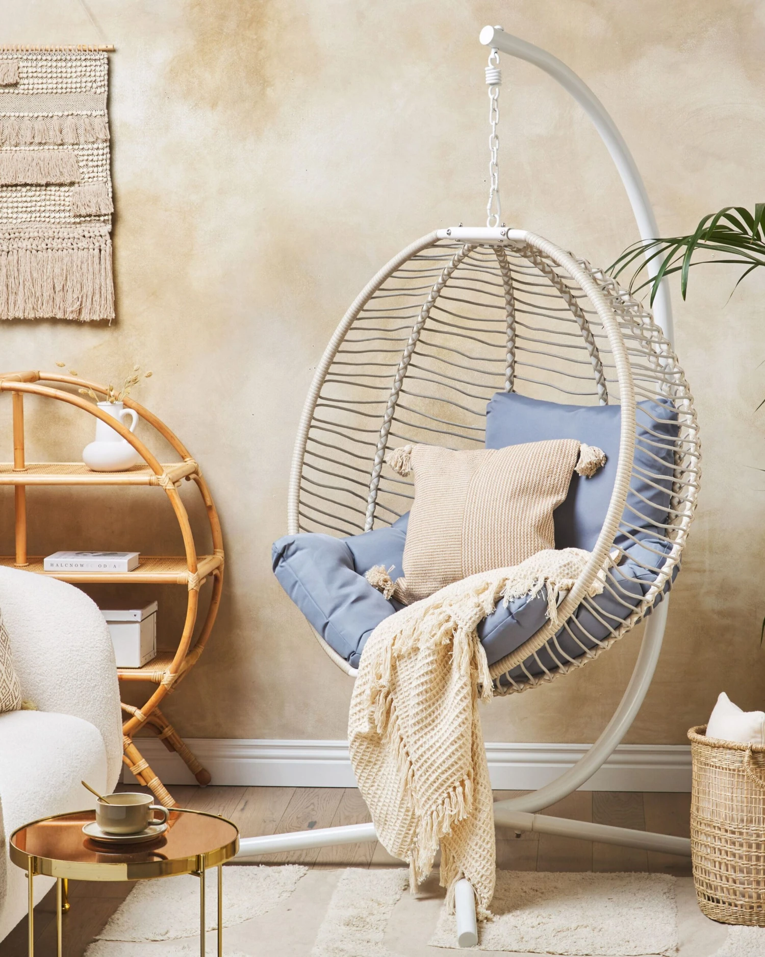 Hangstoel Polyester Wit ARCO - Afbeelding 3