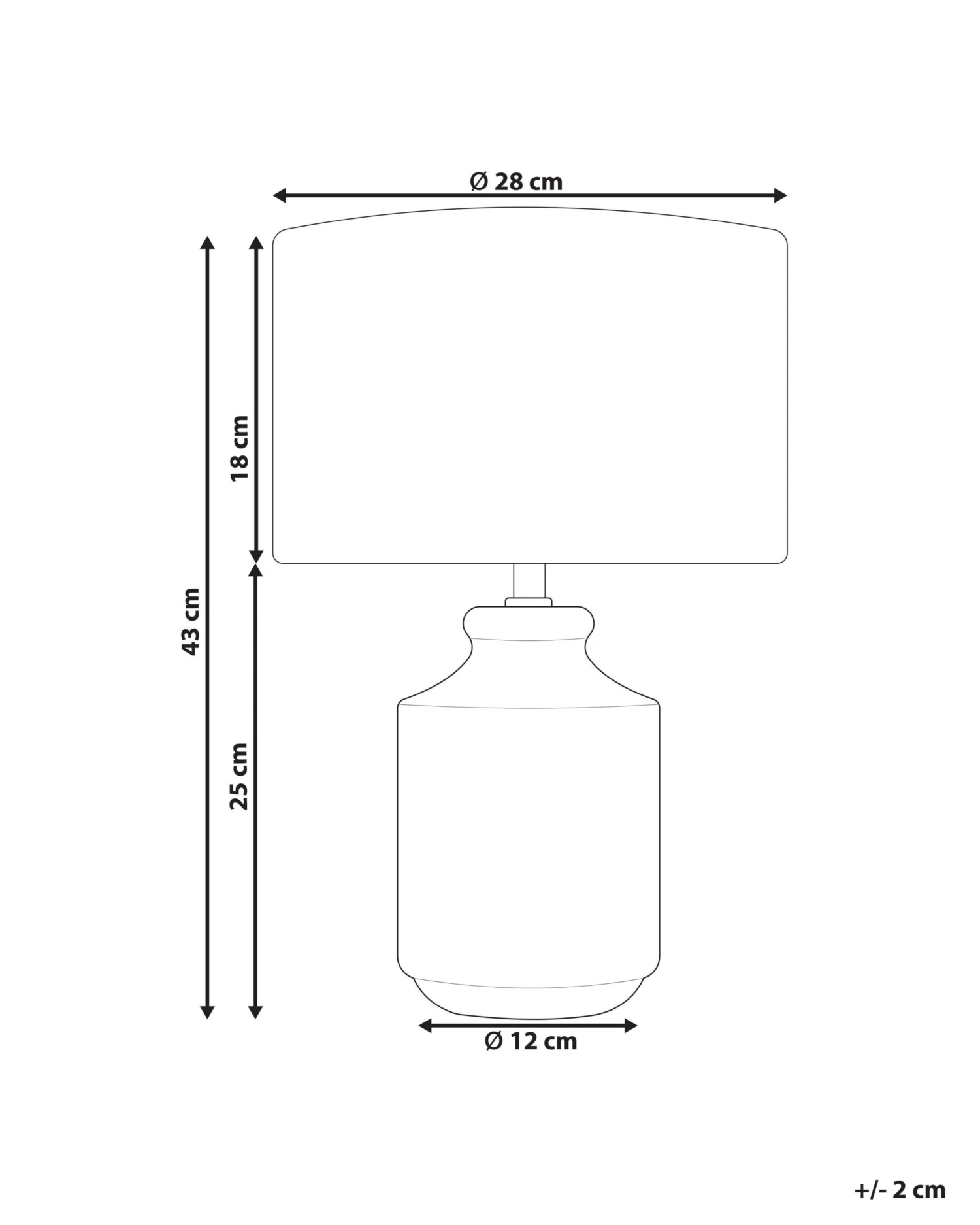 Tafellamp Keramiek Grijs ESPERANCE - Afbeelding 8