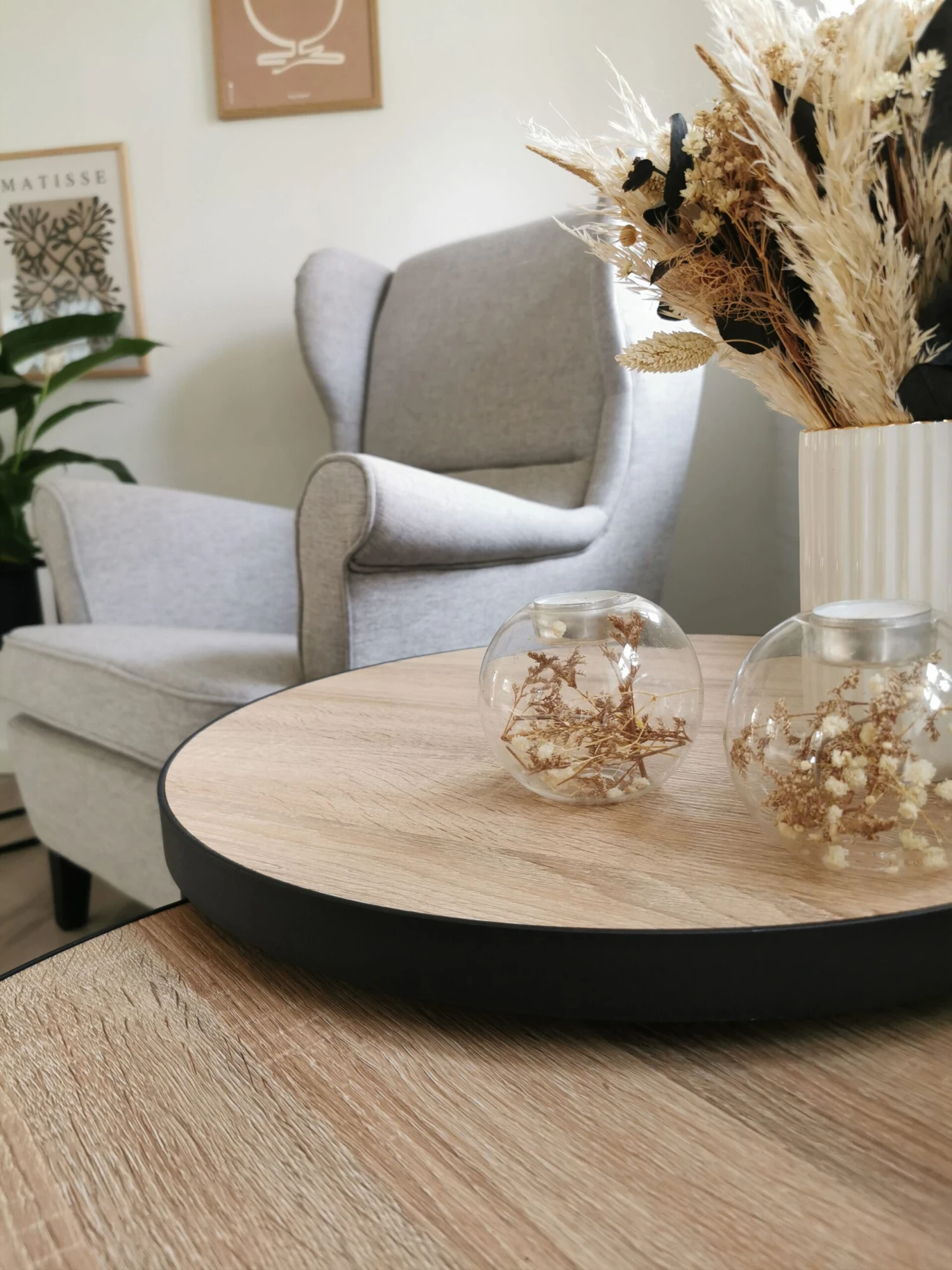 Fauteuil Stof Grijs ABSON - Afbeelding 4