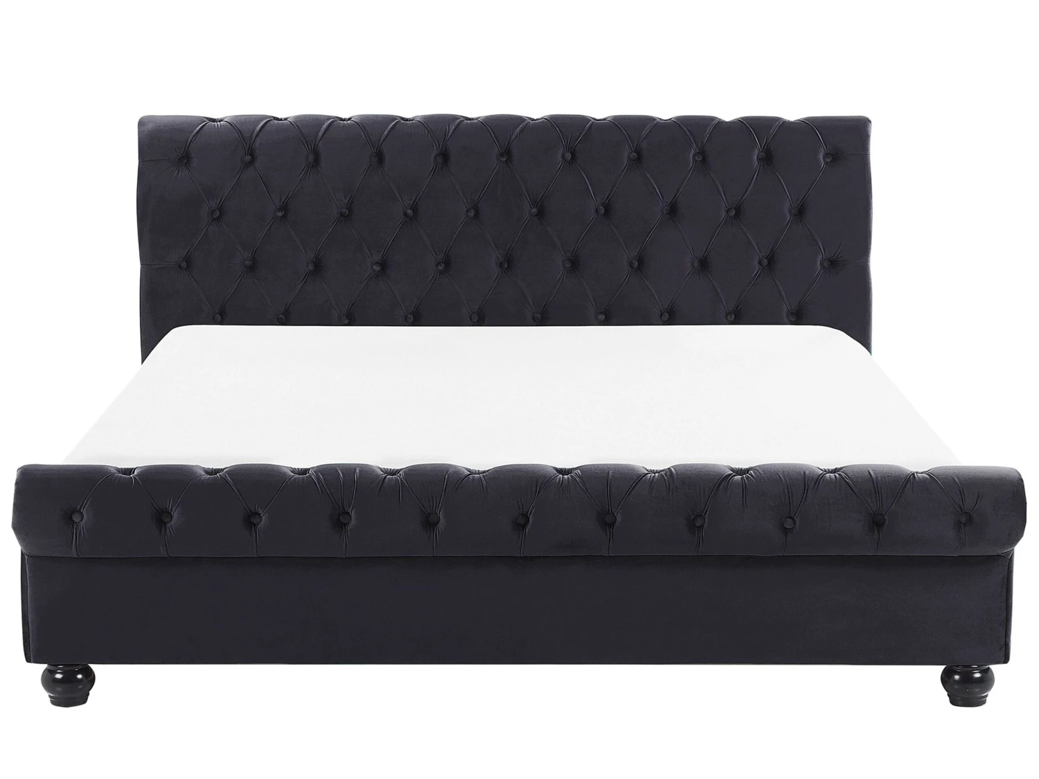 Waterbed Fluweel Zwart AVALLON Verschillende Maten - Afbeelding 3