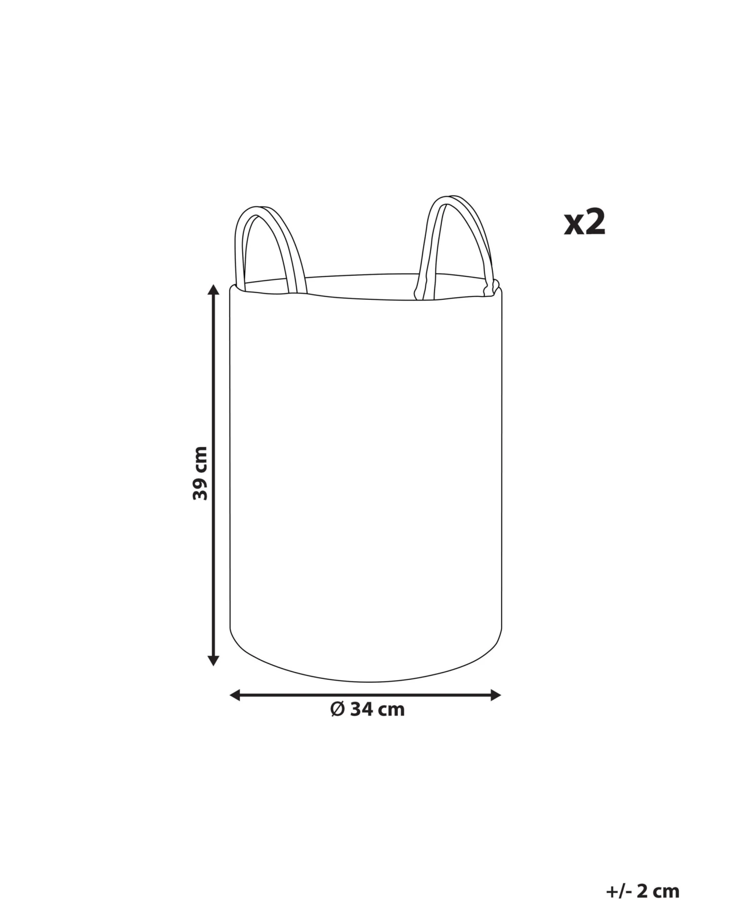 Mand Set Van 2 Katoen Zwart SARYK - Afbeelding 7