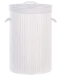 Mand Met Deksel Wit SANNAR