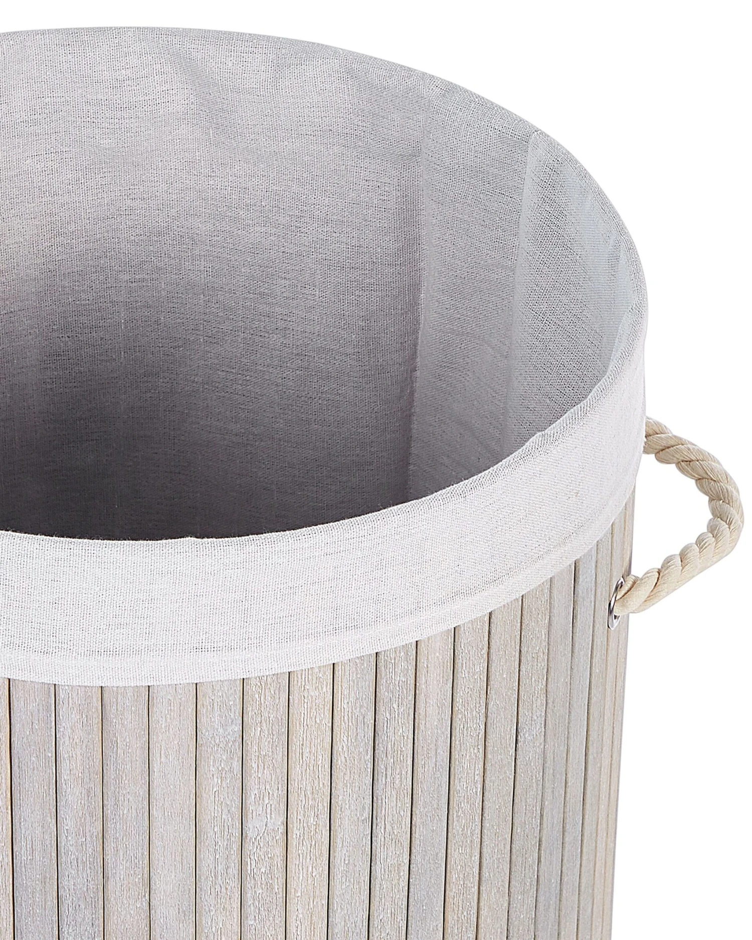 Mand Met Deksel Grijs SANNAR - Afbeelding 4