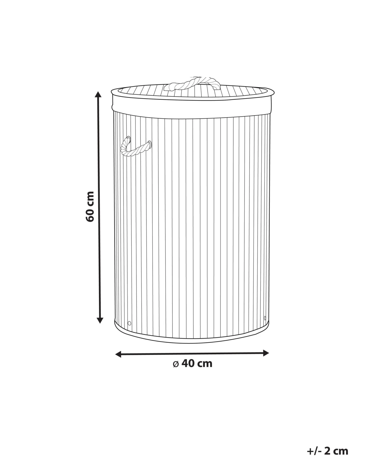 Mand Met Deksel Grijs SANNAR - Afbeelding 6