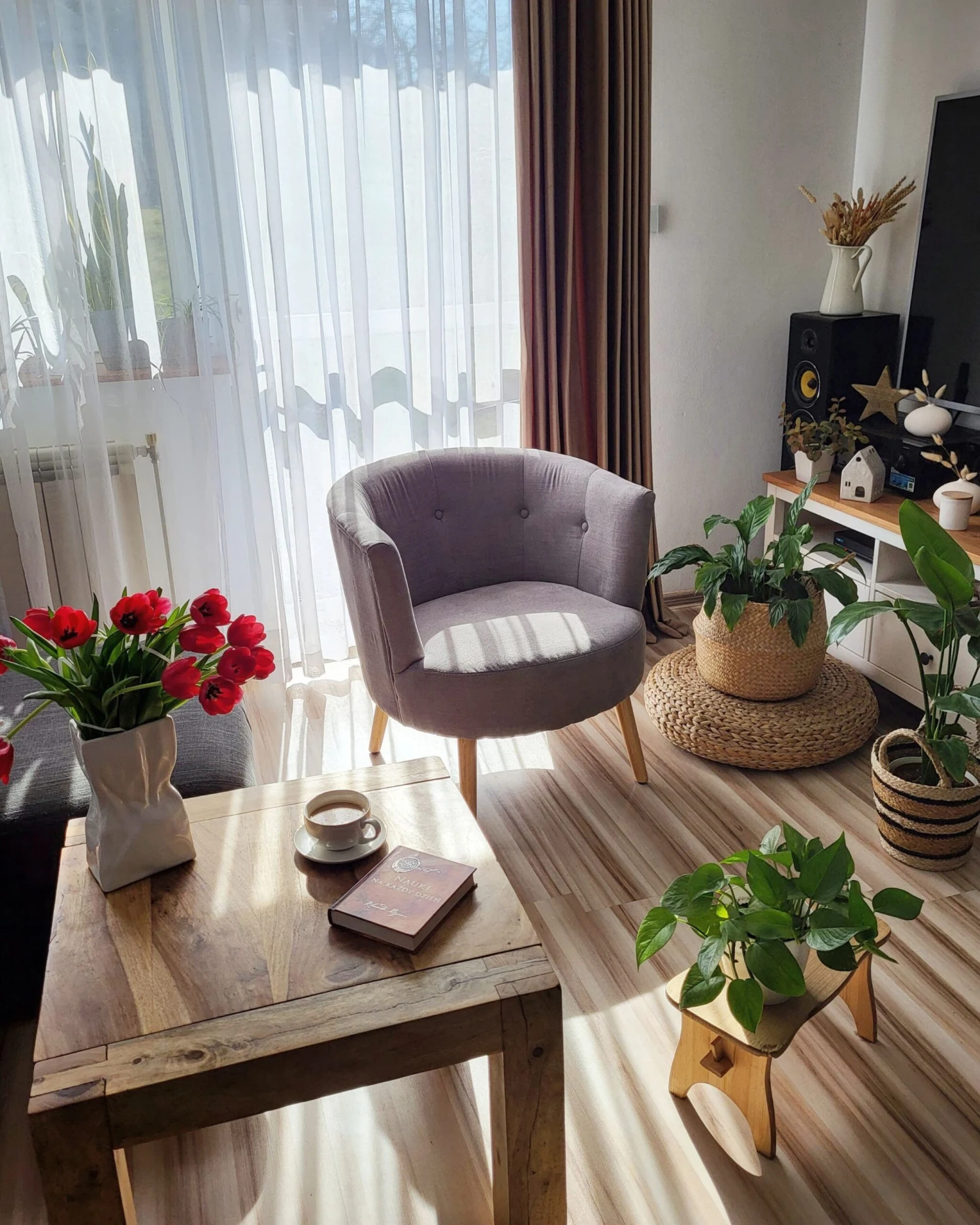 Fauteuil Stof Lichtgrijs ODENZEN - Afbeelding 4