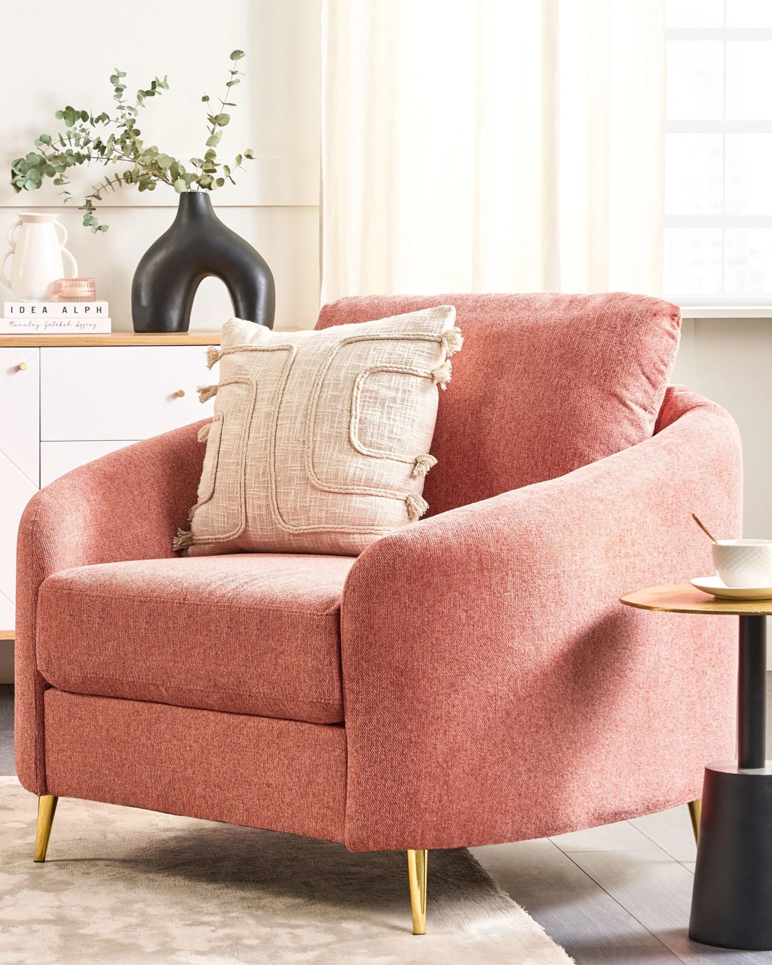 Fauteuil Stof Roze TROSA - Afbeelding 2